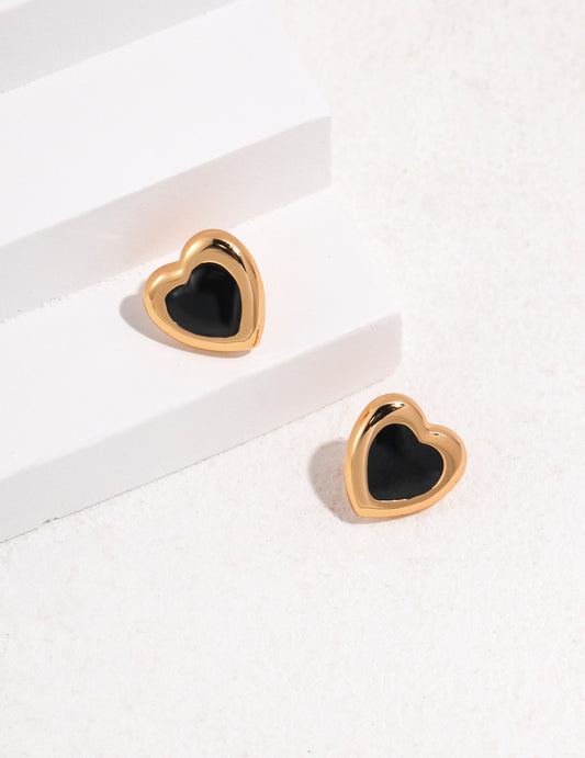 Parisian Style Silver Heart Earring