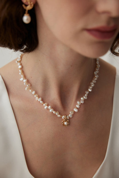 Camellia Pearl Necklace