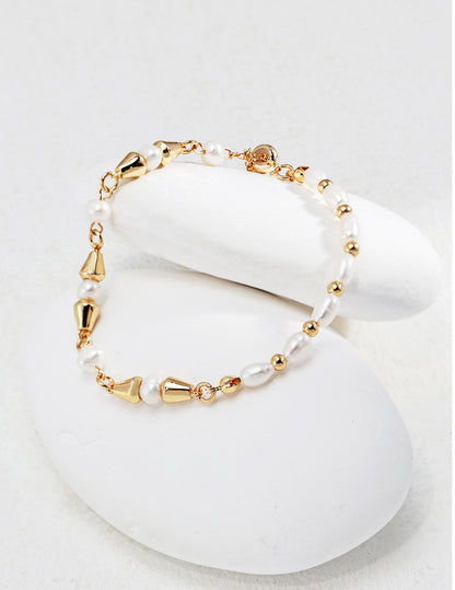 Samantha Silver Pearl Bracelet