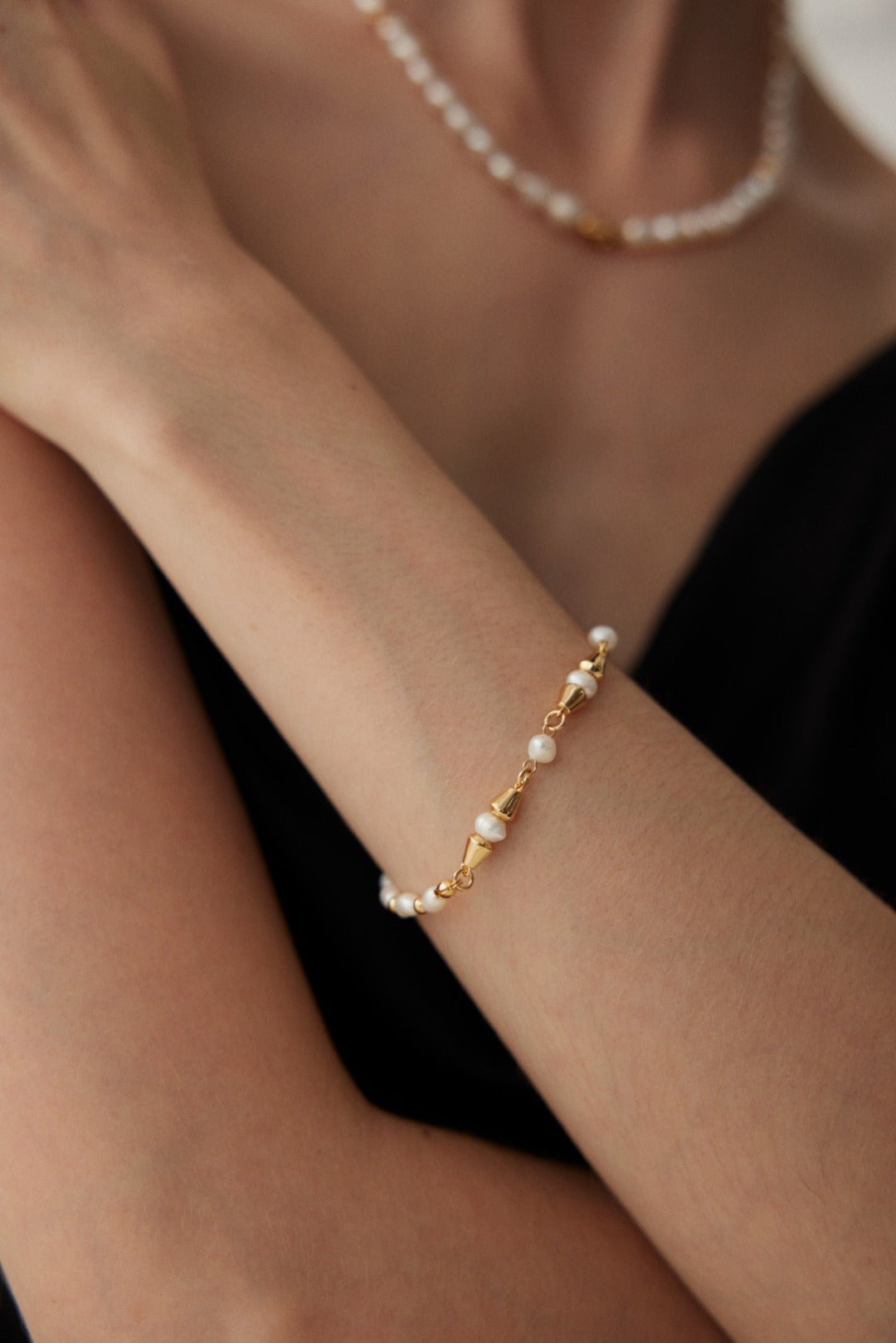 Samantha Silver Pearl Bracelet