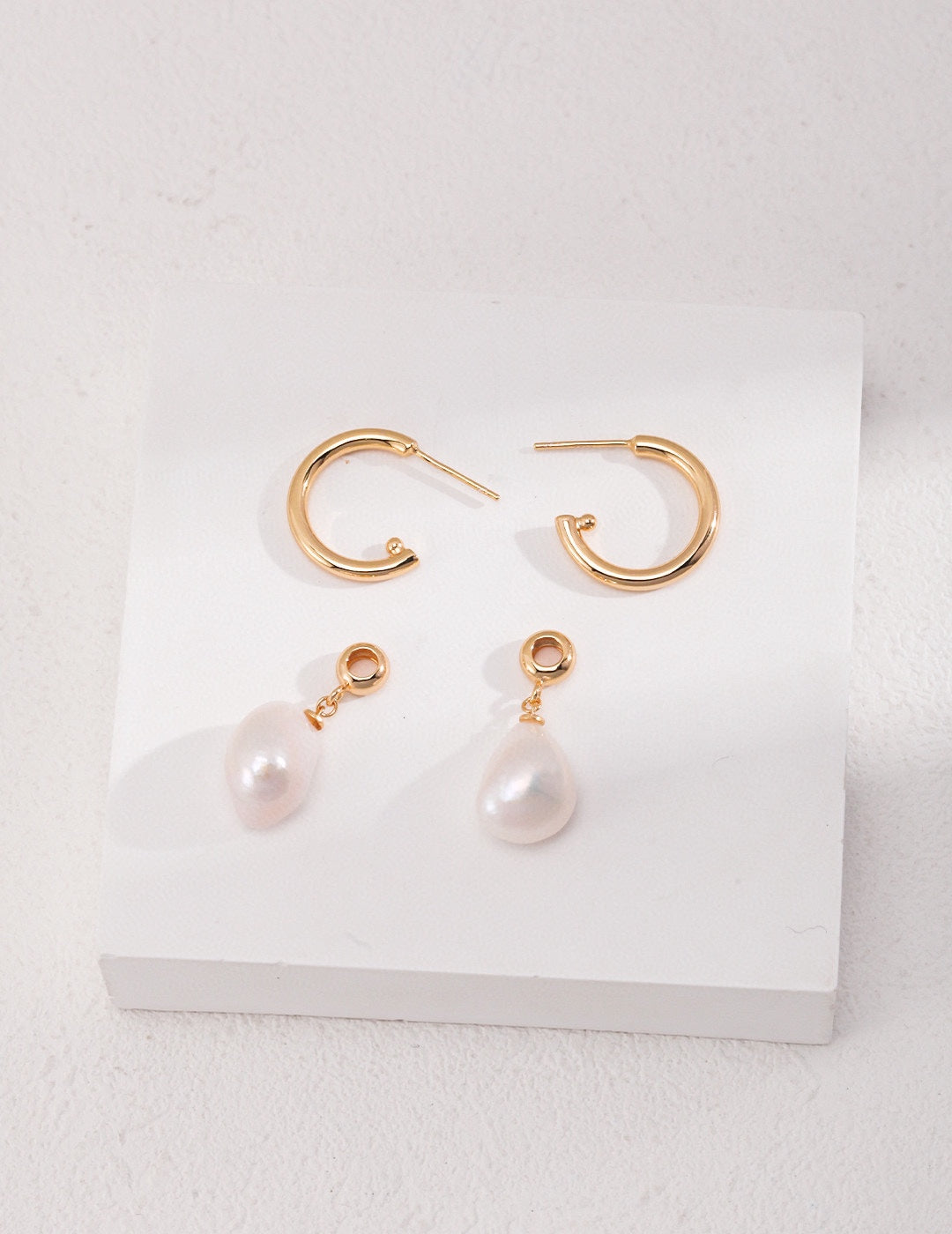 Two-Way Baroque Pearl Earrings