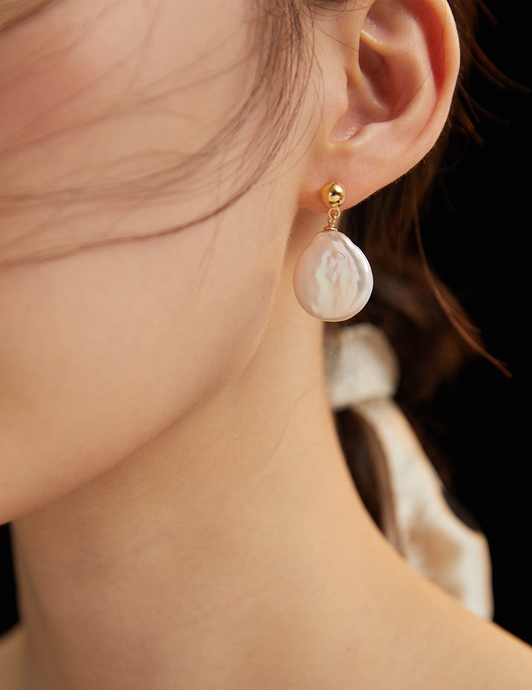 Sophisticated Baroque Pearl Earrings