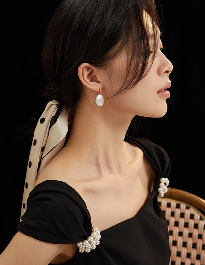 Sophisticated Baroque Pearl Earrings